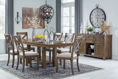 moriville dining table and 6 chairs