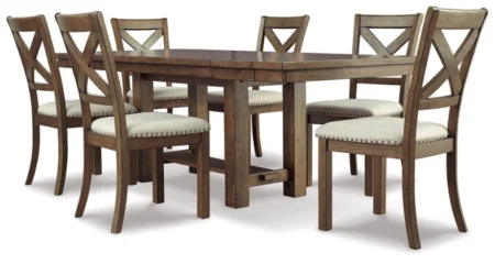 moriville dining table and 6 chairs