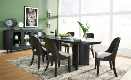 rowanbeck dining table and 6 chairs